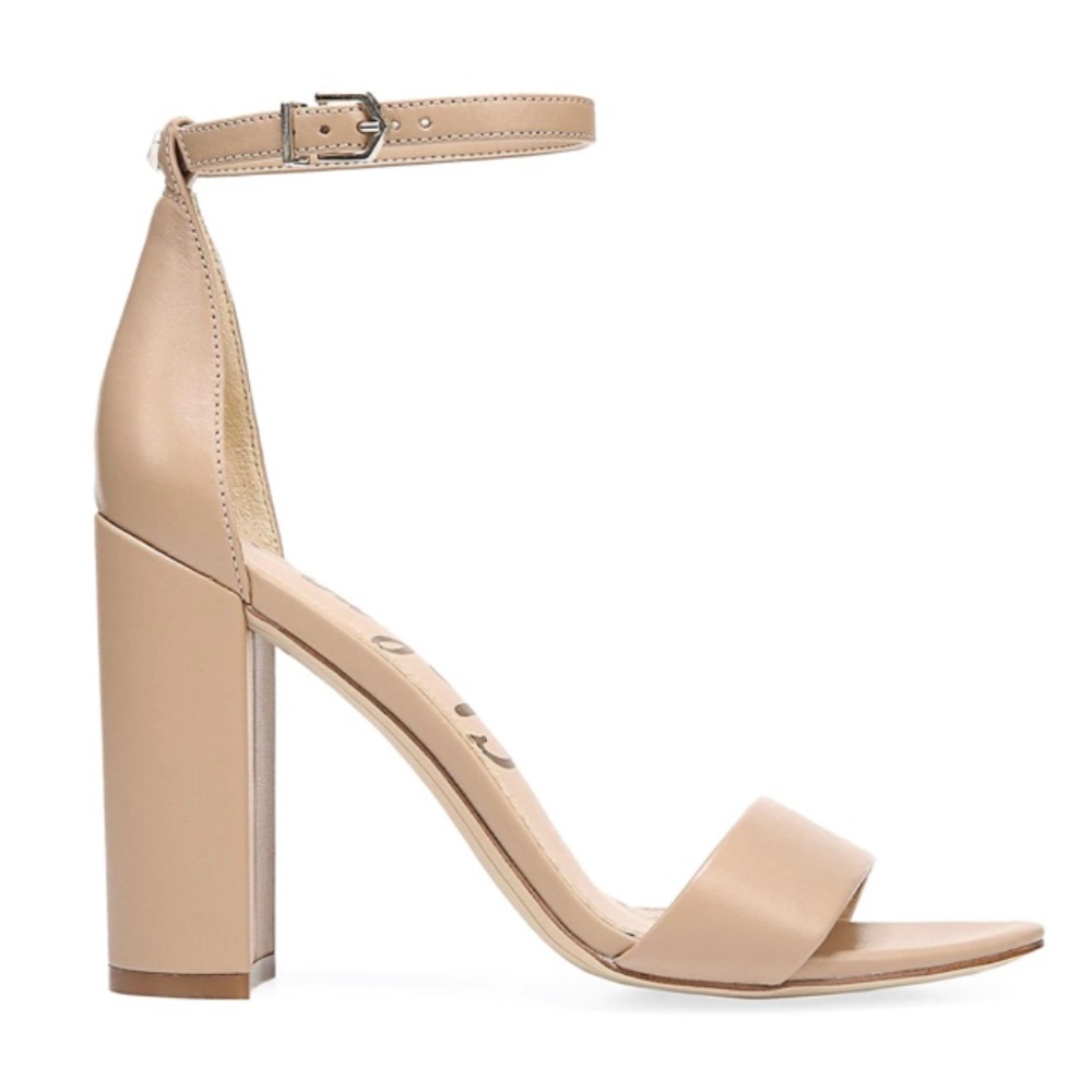 SAM EDELMAN Ankle-strap Leather Sandals In Nude